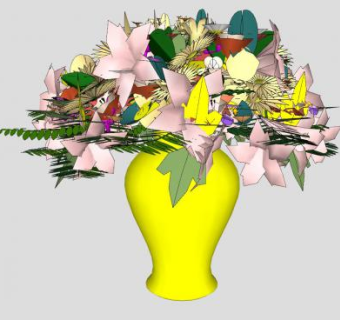 插花花艺盆栽SU模型下载_sketchup草图大师SKP模型