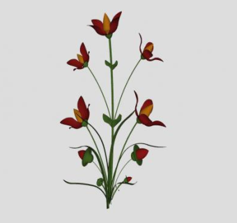 泰姬陵的花SU模型下载_sketchup草图大师SKP模型