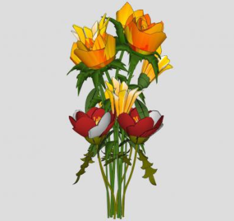 什锦花束SU模型下载_sketchup草图大师SKP模型