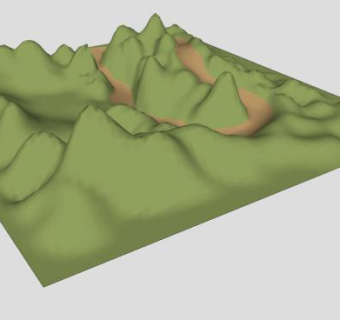 地形与泥土轨道SU模型下载_sketchup草图大师SKP模型