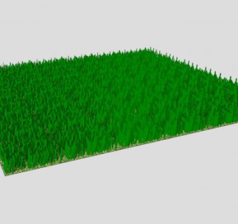 方形绿色草地SU模型下载_sketchup草图大师SKP模型