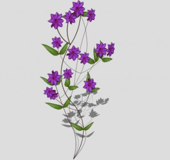 紫色花卉植株sketchup模型下载_sketchup草图大师SKP模型