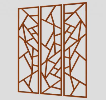 中式隔断元素SU模型下载_sketchup草图大师SKP模型