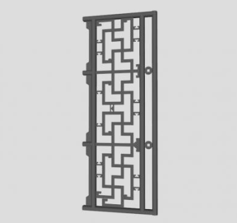 中式时尚办公室隔断SU模型下载_sketchup草图大师SKP模型