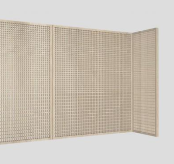 新中式隔断屏风SU模型下载_sketchup草图大师SKP模型