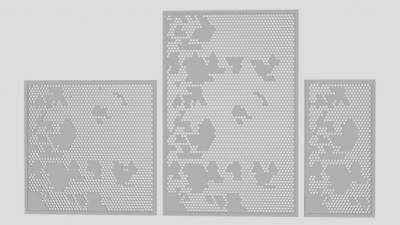 中式镂空隔断屏风SU模型下载_sketchup草图大师SKP模型