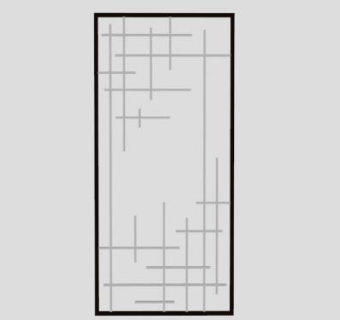 新中式简约黑色隔断屏风SU模型下载_sketchup草图大师SKP模型