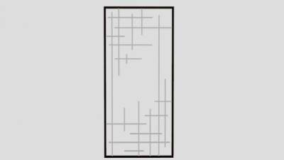 新中式简约黑色隔断屏风SU模型下载_sketchup草图大师SKP模型