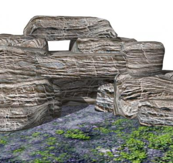 假山su模型下载_sketchup草图大师SKP模型