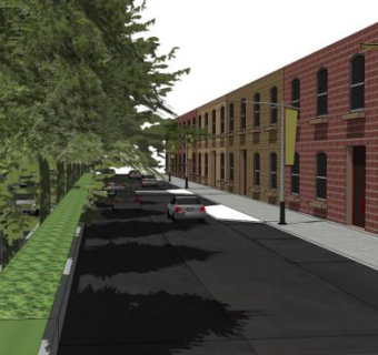 街道su模型下载_sketchup草图大师SKP模型