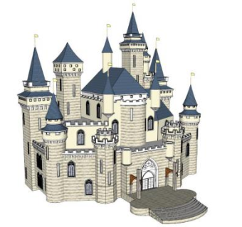 城堡su模型下载_sketchup草图大师SKP模型