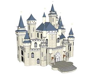城堡su模型下载_sketchup草图大师SKP模型