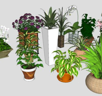 花盆su模型下载_sketchup草图大师SKP模型