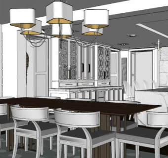 厨房su模型下载_sketchup草图大师SKP模型