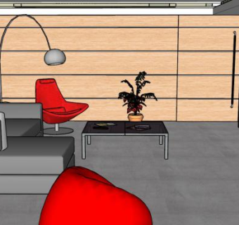 现代家居客厅室内SU模型下载_sketchup草图大师SKP模型