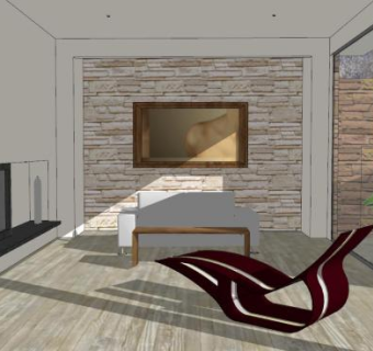 现代简约客厅sketchup模型下载_sketchup草图大师SKP模型