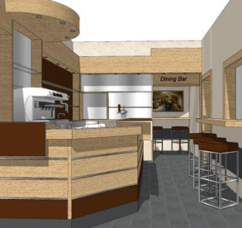 现代奶茶店室内SU模型下载_sketchup草图大师SKP模型