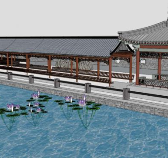 连廊su模型下载_sketchup草图大师SKP模型