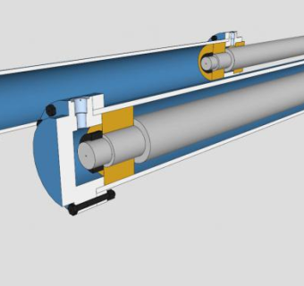 工程机械液压缸SU模型_su模型下载 草图大师模型_SKP模型