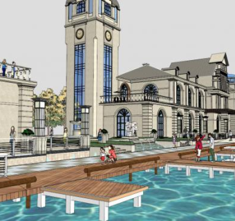 街景su模型下载_sketchup草图大师SKP模型