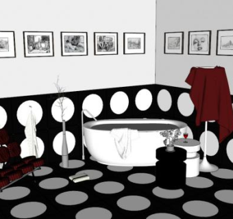 浴室su模型下载_sketchup草图大师SKP模型