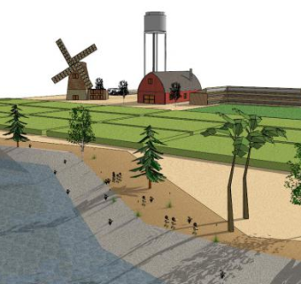 农场su模型下载_sketchup草图大师SKP模型