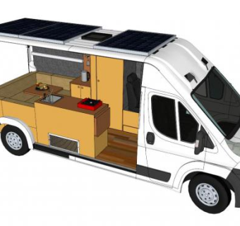 房车su模型下载_sketchup草图大师SKP模型