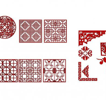 窗花su模型下载_sketchup草图大师SKP模型