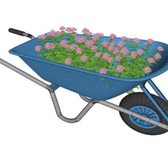 推车su模型下载_sketchup草图大师SKP模型