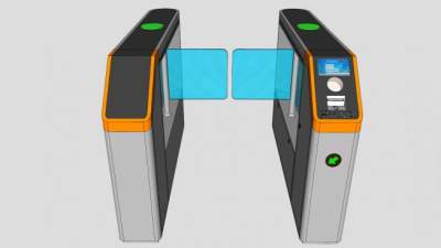 闸机su模型下载_sketchup草图大师SKP模型