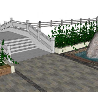 石桥su模型下载_sketchup草图大师SKP模型