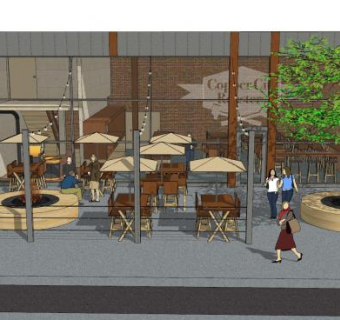 大众型美式咖啡店SU模型下载_sketchup草图大师SKP模型