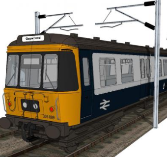 火车su模型下载_sketchup草图大师SKP模型