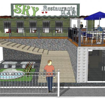 现代休闲咖啡馆SU模型下载_sketchup草图大师SKP模型