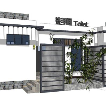 公厕su模型下载_sketchup草图大师SKP模型