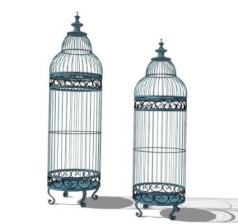 鸟笼su模型下载_sketchup草图大师SKP模型