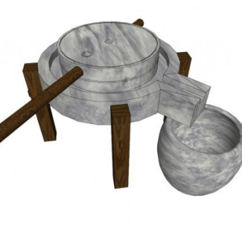 石磨su模型下载_sketchup草图大师SKP模型