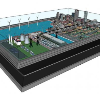 沙盘su模型下载_sketchup草图大师SKP模型