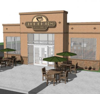 现代美式咖啡馆SU模型下载_sketchup草图大师SKP模型