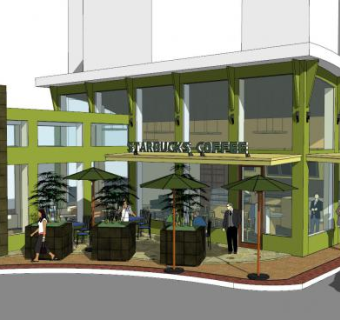 商务型咖啡店SU模型下载_sketchup草图大师SKP模型