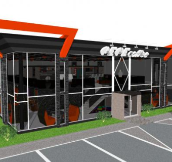 商务型咖啡馆SU模型下载_sketchup草图大师SKP模型