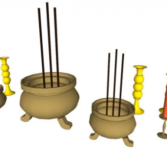 香炉su模型下载_sketchup草图大师SKP模型
