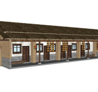 平房su模型下载_sketchup草图大师SKP模型