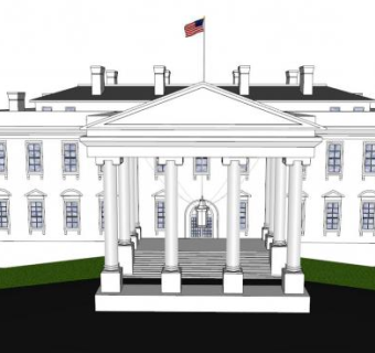 白宫su模型下载_sketchup草图大师SKP模型
