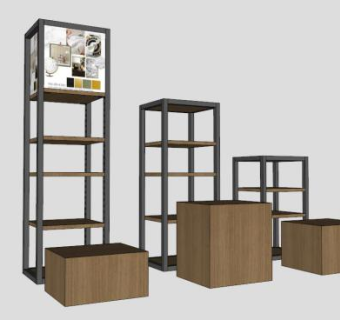 展架su模型下载_sketchup草图大师SKP模型