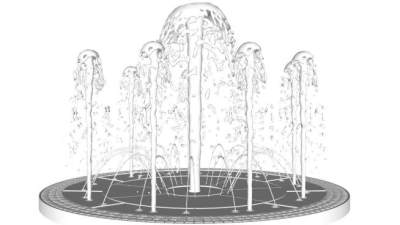 水柱su模型下载_sketchup草图大师SKP模型