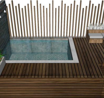 温泉su模型下载_sketchup草图大师SKP模型