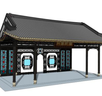 半亭su模型下载_sketchup草图大师SKP模型