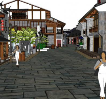 古城su模型下载_sketchup草图大师SKP模型