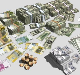 钱币su模型下载_sketchup草图大师SKP模型